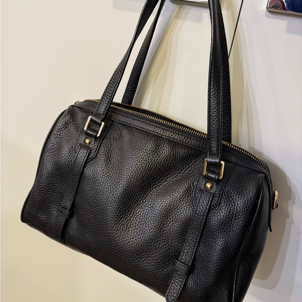 EUC Michael Kors Black Leather Satchel - Picture 2 of 7